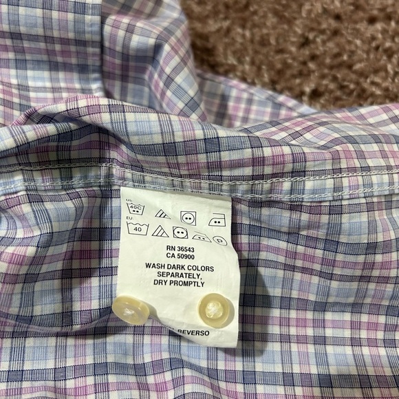 Tommy Hilfiger Men's Blue Checkered Shirt - Picture 9 of 11